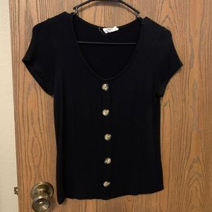 Sheer shirt, with button details